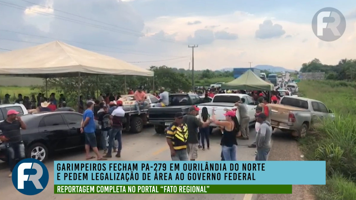 Garimpeiros fecham PA-279 em Ourilândia do Norte e pedem legalização de área ao Governo Federal
